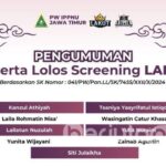 Poster Pengumuman Screening Lakut PW IPPNU Jatim (BP/Istimewa)