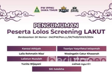 Poster Pengumuman Screening Lakut PW IPPNU Jatim (BP/Istimewa)